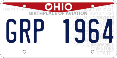 OH license plate GRP1964