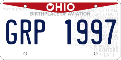 OH license plate GRP1997