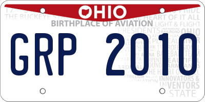 OH license plate GRP2010