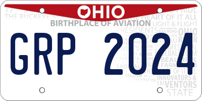 OH license plate GRP2024