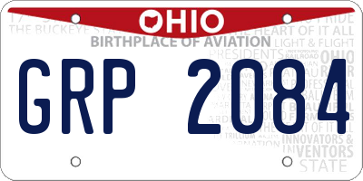 OH license plate GRP2084