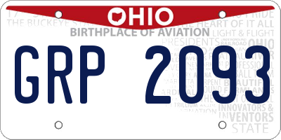 OH license plate GRP2093