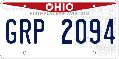 OH license plate GRP2094