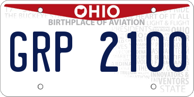 OH license plate GRP2100