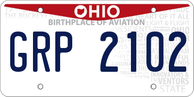 OH license plate GRP2102