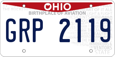 OH license plate GRP2119