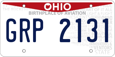 OH license plate GRP2131
