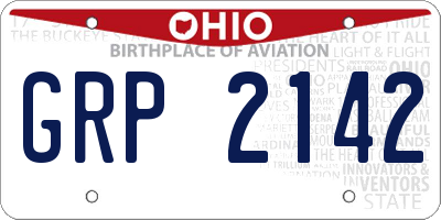 OH license plate GRP2142