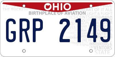 OH license plate GRP2149