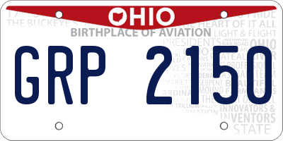 OH license plate GRP2150