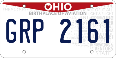 OH license plate GRP2161