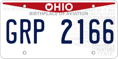 OH license plate GRP2166
