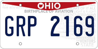 OH license plate GRP2169