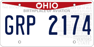 OH license plate GRP2174