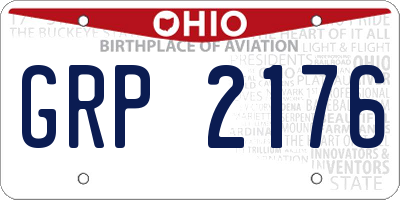 OH license plate GRP2176