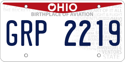 OH license plate GRP2219