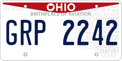 OH license plate GRP2242