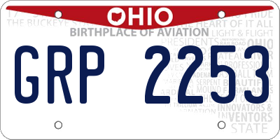 OH license plate GRP2253