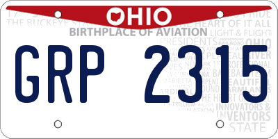 OH license plate GRP2315