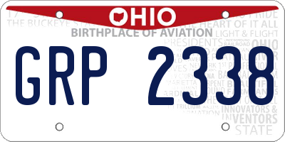 OH license plate GRP2338