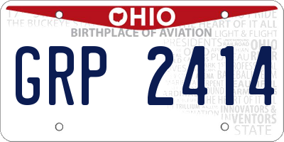 OH license plate GRP2414