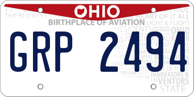 OH license plate GRP2494