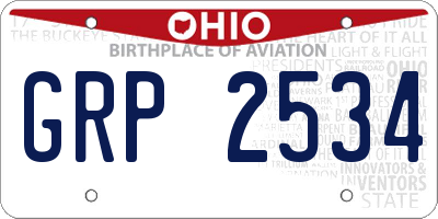OH license plate GRP2534