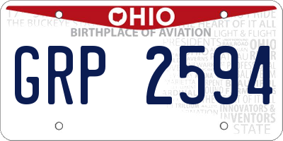 OH license plate GRP2594