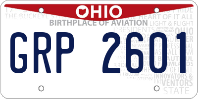 OH license plate GRP2601