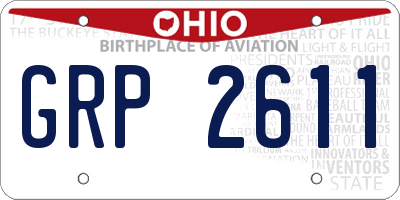 OH license plate GRP2611