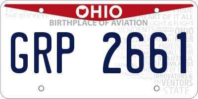 OH license plate GRP2661