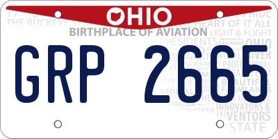 OH license plate GRP2665