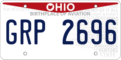 OH license plate GRP2696