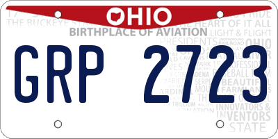 OH license plate GRP2723