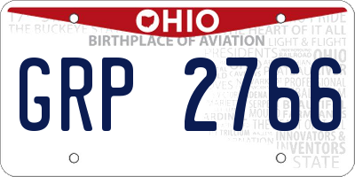 OH license plate GRP2766