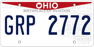 OH license plate GRP2772
