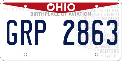 OH license plate GRP2863