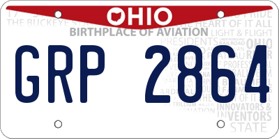 OH license plate GRP2864