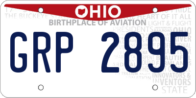 OH license plate GRP2895