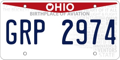 OH license plate GRP2974