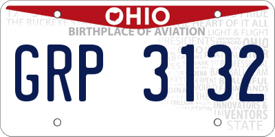 OH license plate GRP3132