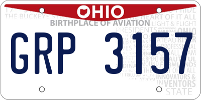 OH license plate GRP3157