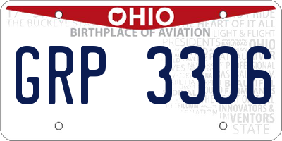 OH license plate GRP3306