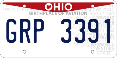 OH license plate GRP3391