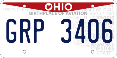 OH license plate GRP3406