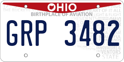 OH license plate GRP3482