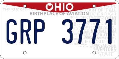 OH license plate GRP3771
