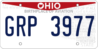 OH license plate GRP3977