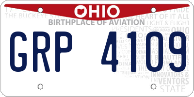 OH license plate GRP4109