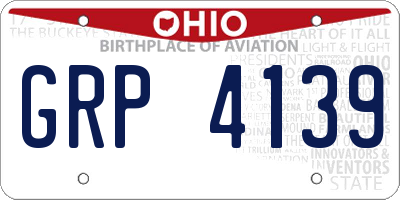 OH license plate GRP4139